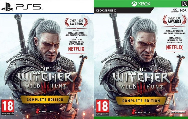  📷    Обложки розничного издания обновлённой The Witcher 3 (источник изображения: Ultima)