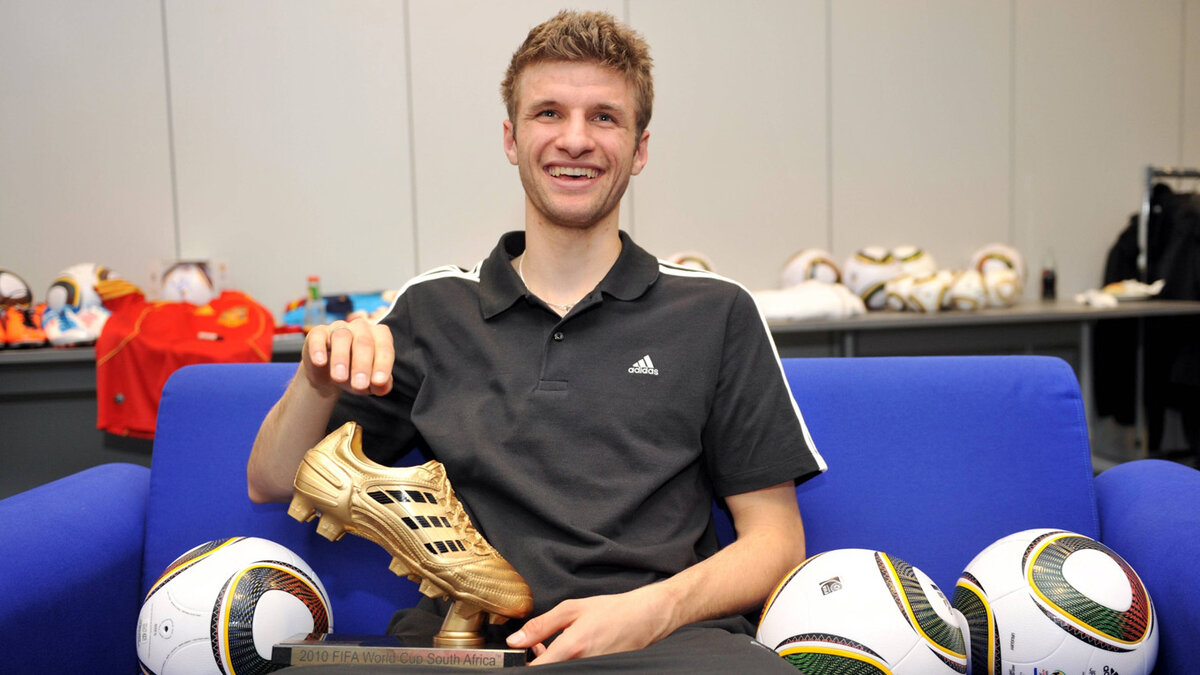 Мюллер с Золотой бутсой ЧМ 2010. Фото из открытых источников сети Интернет