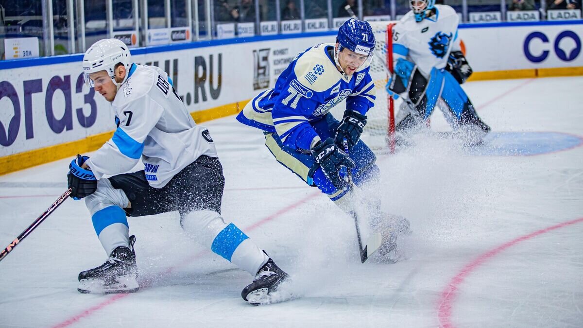    Игровой момент в матче КХЛ "Сибирь" - "Динамо" Минск© пресс-служба ХК "Сибирь"