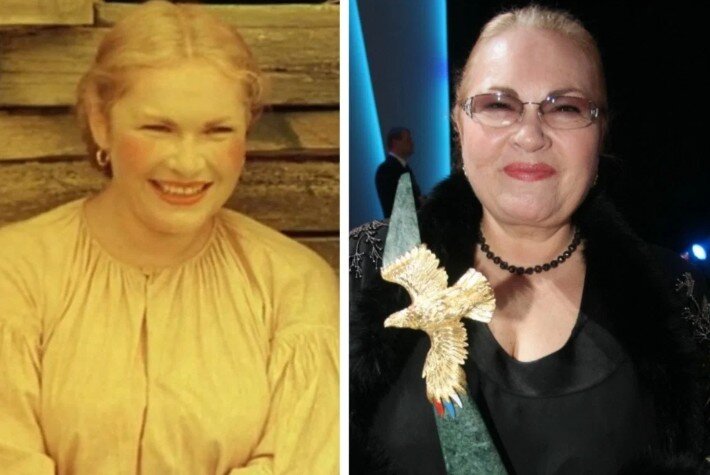 Нина Усатова в фильме "Никогда" (1983) и сейчас.