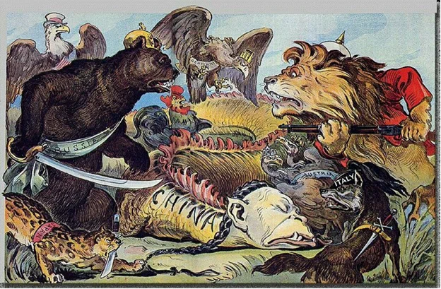 Allegory. There 's not much left before the fight ! A picture from the public domain.