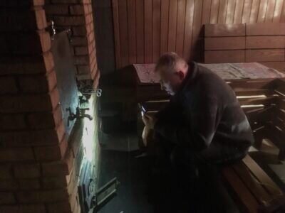 Банная печь Рамунаса и Рамунас Рачкаускас