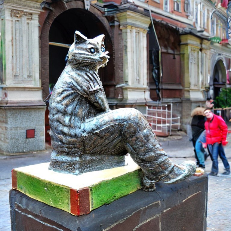 Так выглядит памятник Котенку с улицы Лизюкова по мнению нейросети Stable Diffusion 