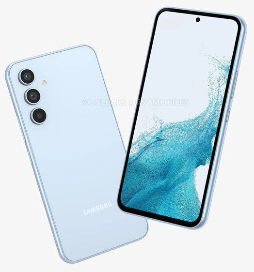    Предполагаемый дизайн Galaxy A54. Источник: @OnLeaks