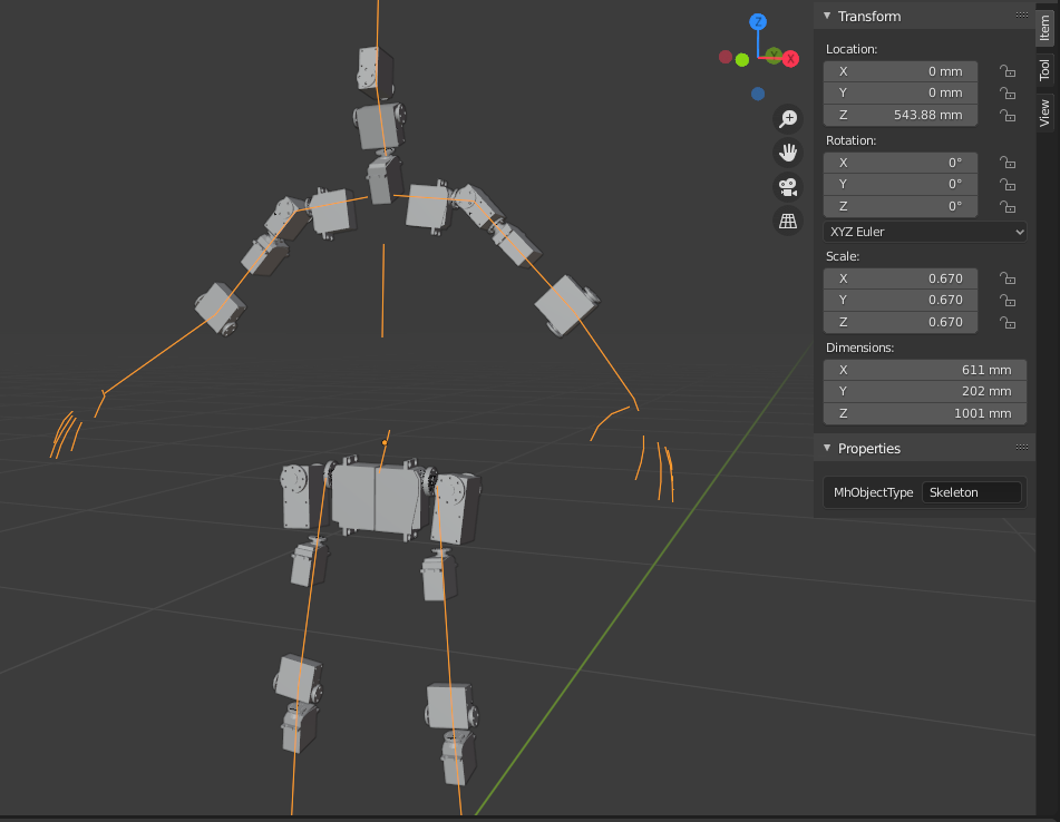 Прикидка расположений сервоприводов