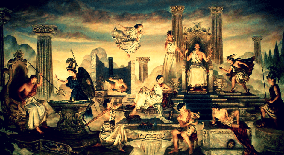 Греческие боги на Олимпе.