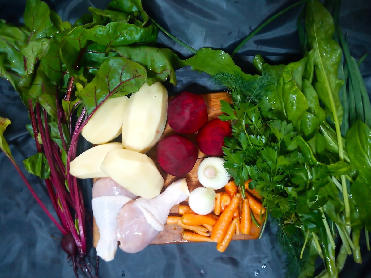 Фото ингредиентов для приготовления "витаминного борща"