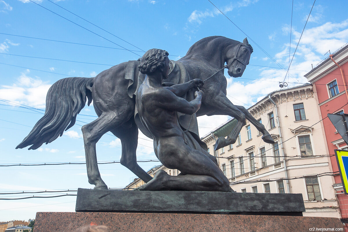 Аничков мост в санкт петербурге рисунок