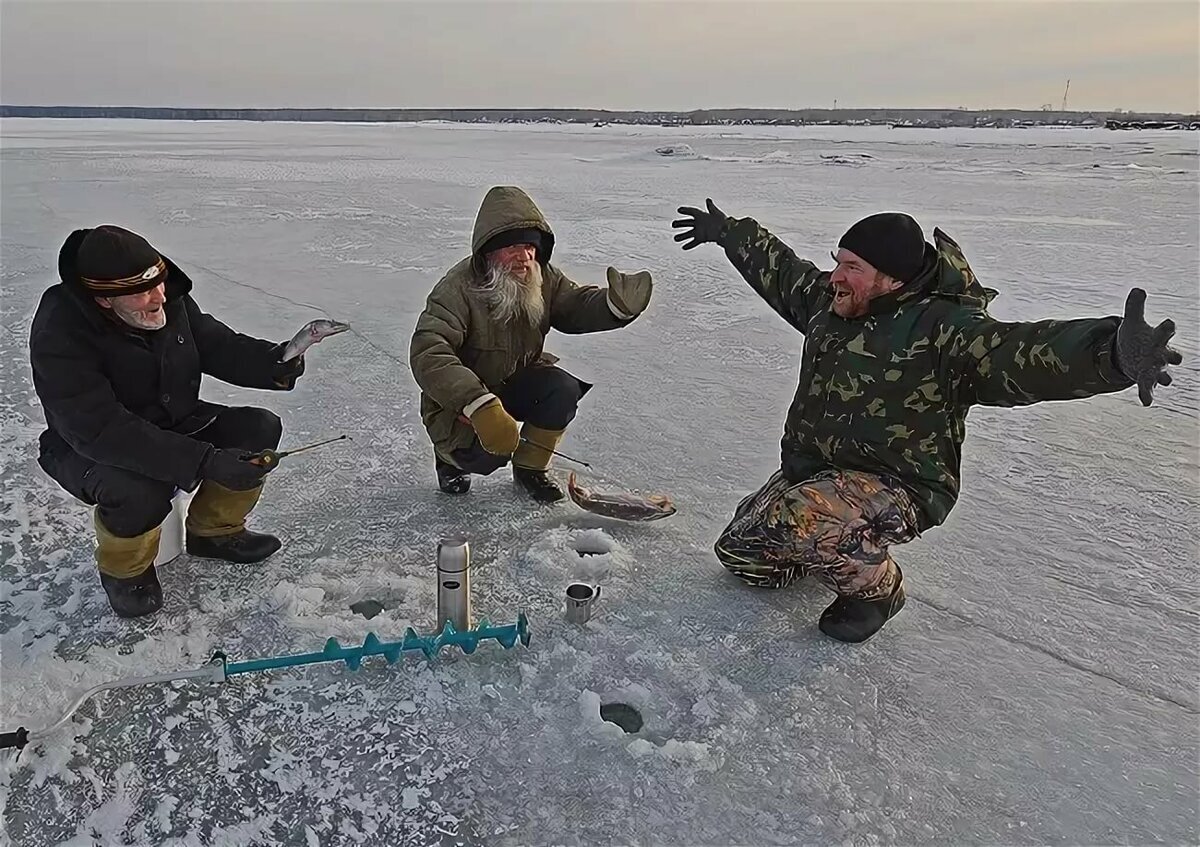 Айн на зимней рыбалке