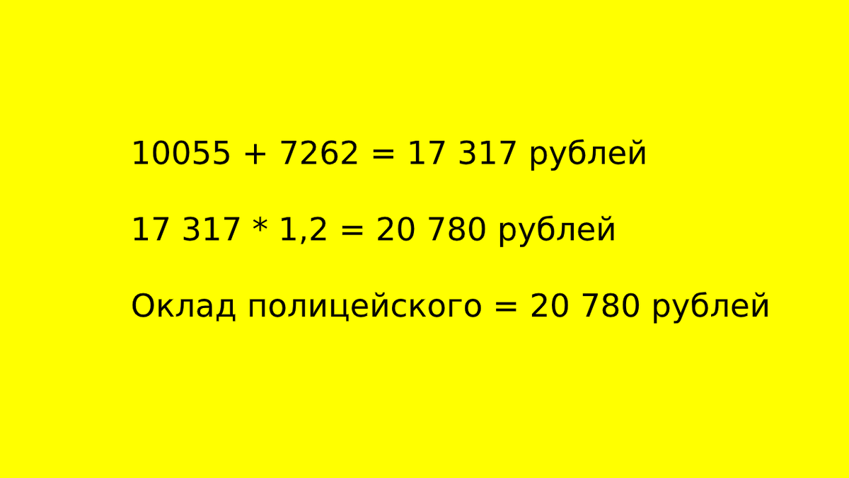Расчет оклада
