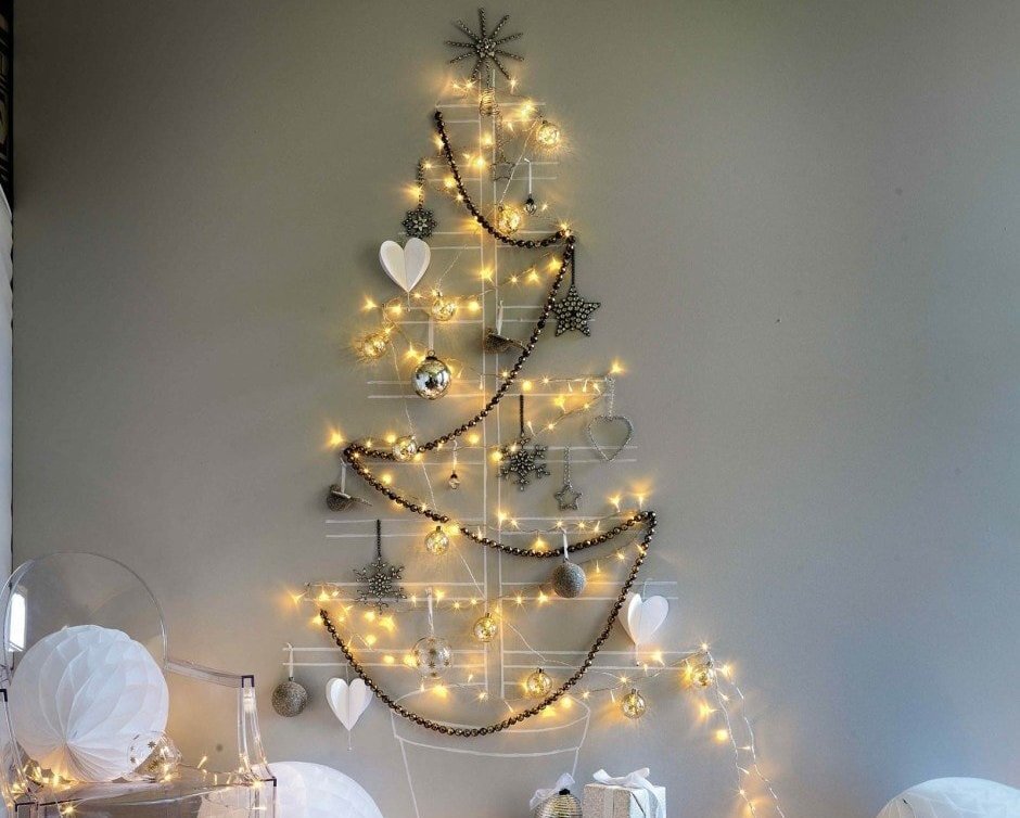 Фотография 2. Ёлка из гирлянды