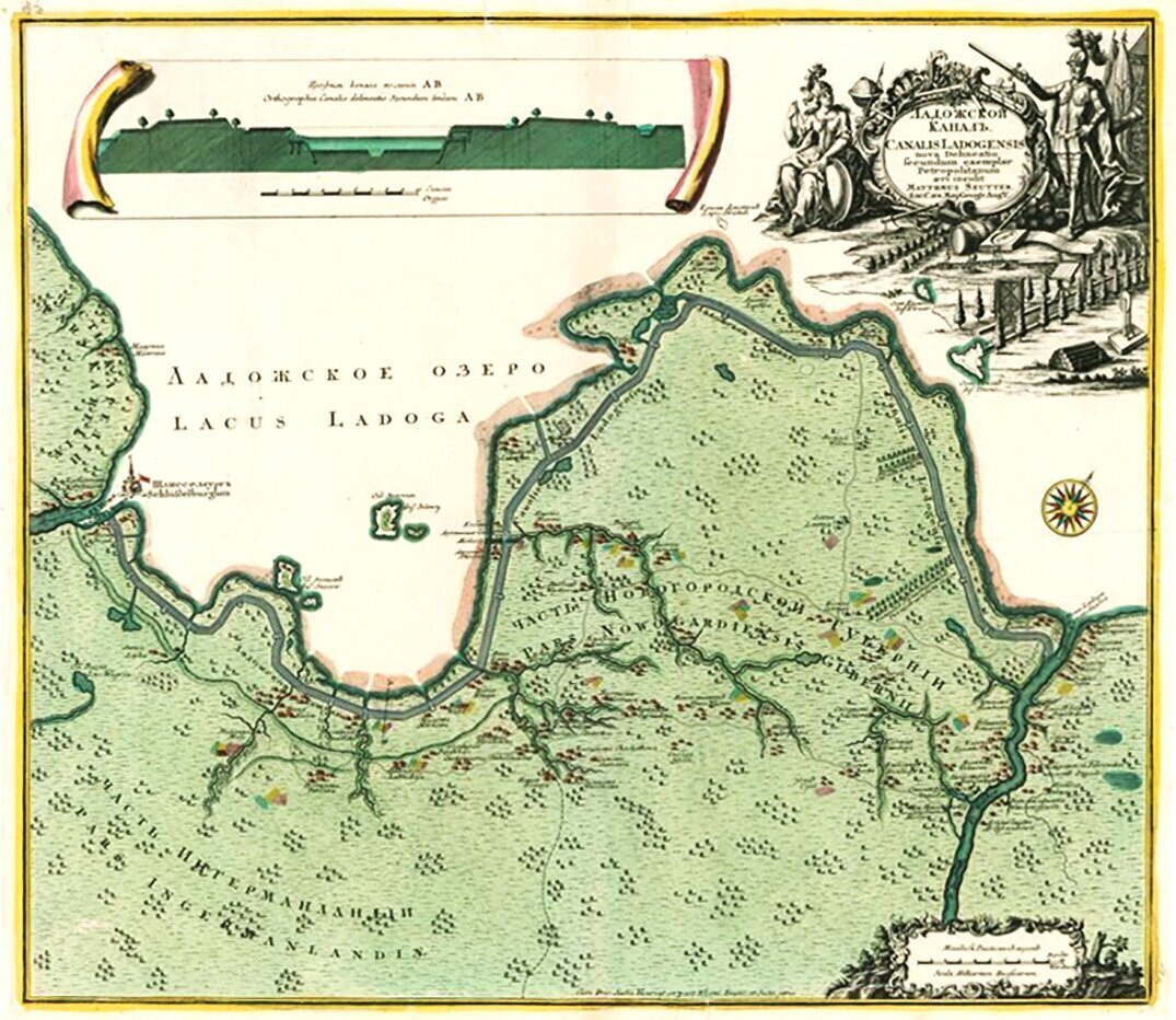 Схема Ладожского канала 
