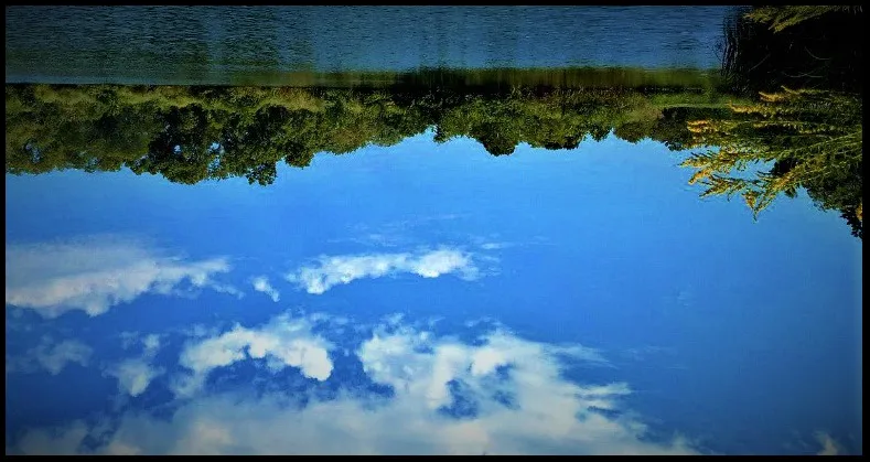 Не знаю, насколько эта картинка правильно отображает то место, куда мы попали. Но то, что тот мир как бы перевернут верх ногами по сравнению с нашим, это точно. 