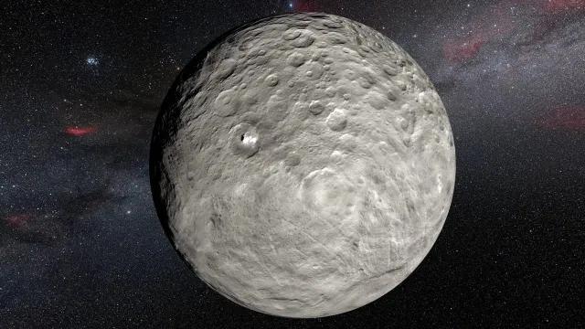 Иллюстрация Цереры, основанная на наблюдениях космического корабля “Dawn” (НАСА). Создатели и права: SO / L.Calçada / NASA / JPL-Caltech / UCLA / MPS / DLR / IDA / Steve Albers / N. Risinger.