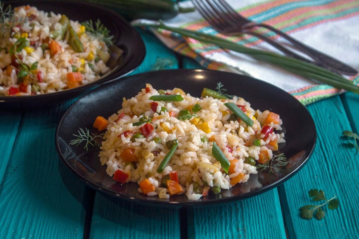 Рис с овощами в духовке: пошаговый рецепт с фото