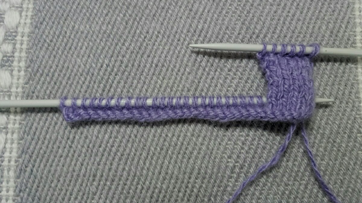 6 петель вяжем 10 рядов