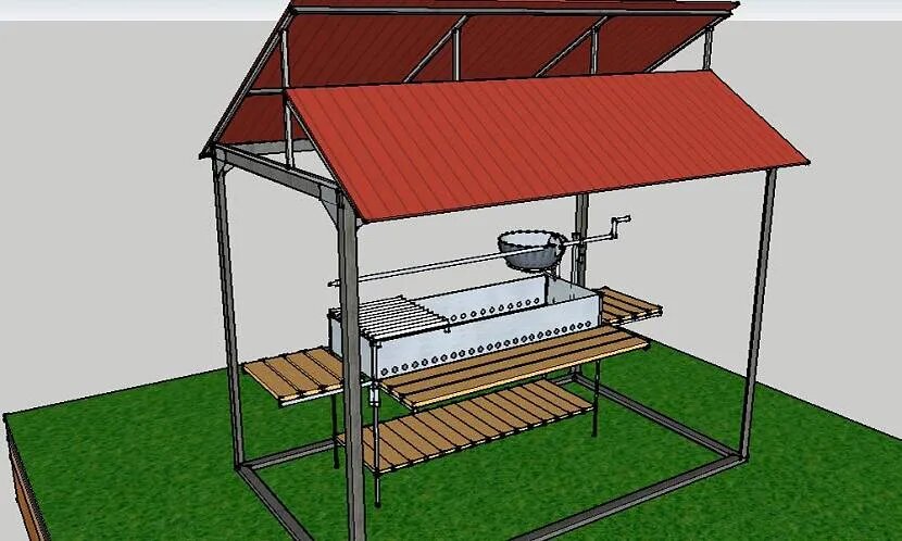 Навес над мангалом — из чего и как сделать?