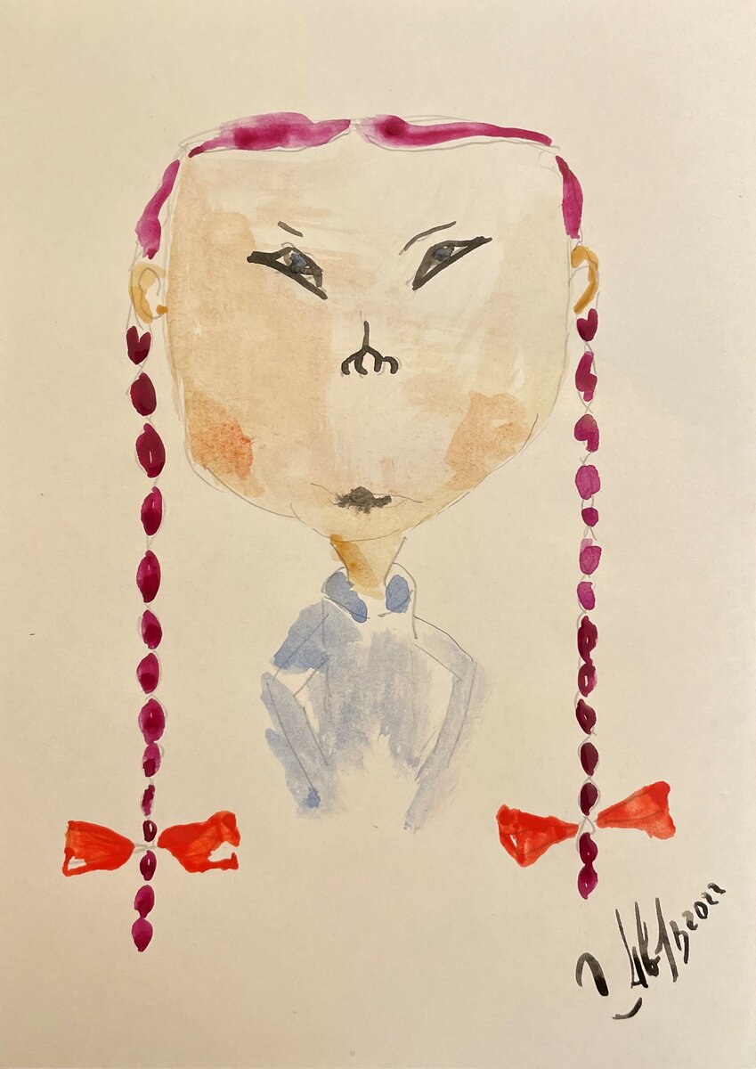 Аваков Владимир автор акварель "Грета"