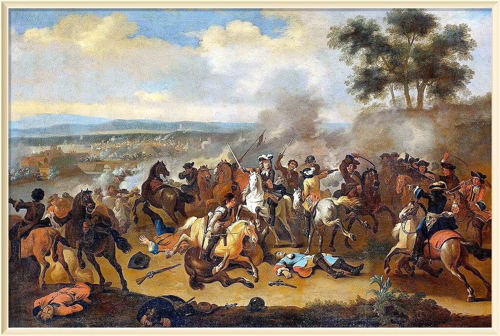 Битва на реке Бойн, Ян ван Хухтенбург. Междуу 1690-м и 1733-м годом. Государственный музей в Амстердаме. Нидерланды 