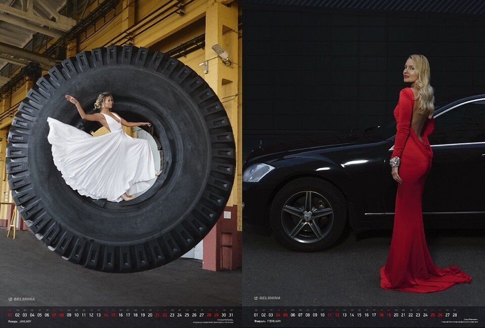     "Белшина" сфотографировала сотрудниц для фирменного календаря. Фото: belshina.by