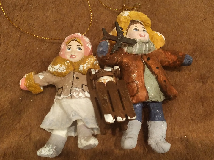     Ватные елочные игрушки, по образцу игрушек начала XX века / Станислава Одоевцева