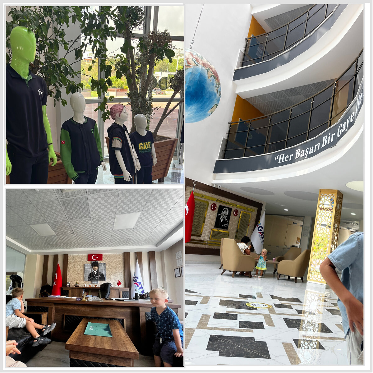 кабинет директора на одном из фото. практически каждый административный кабинет выглядит именно так. Так что кожаные кресла и красивая мебель не привилегия директора)