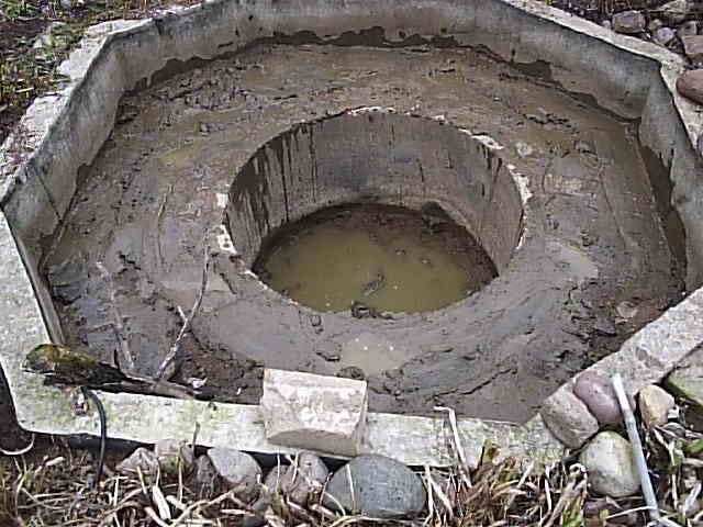 (17.04.2005) Так выглядит мой не залитый прудик , вырытый в далеком 2000м году.
