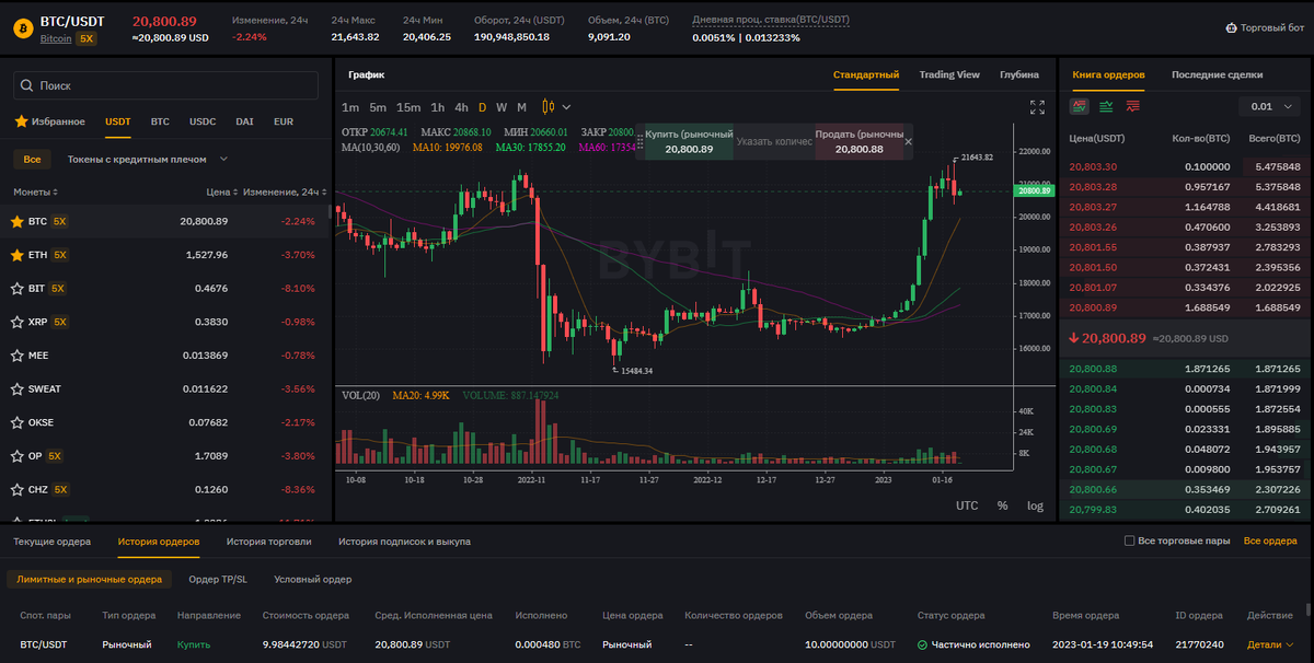 Купил биткоин на 10 долларов