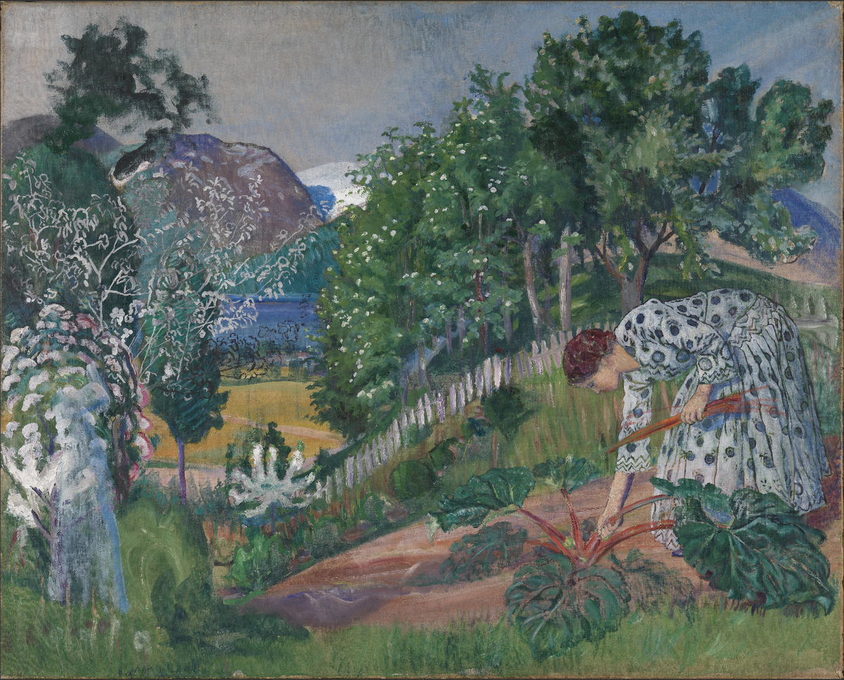 Spring Evening in Jølster - Oil on canvas, 1926. Photo: Frode Larsen / Nasjonalmuseet