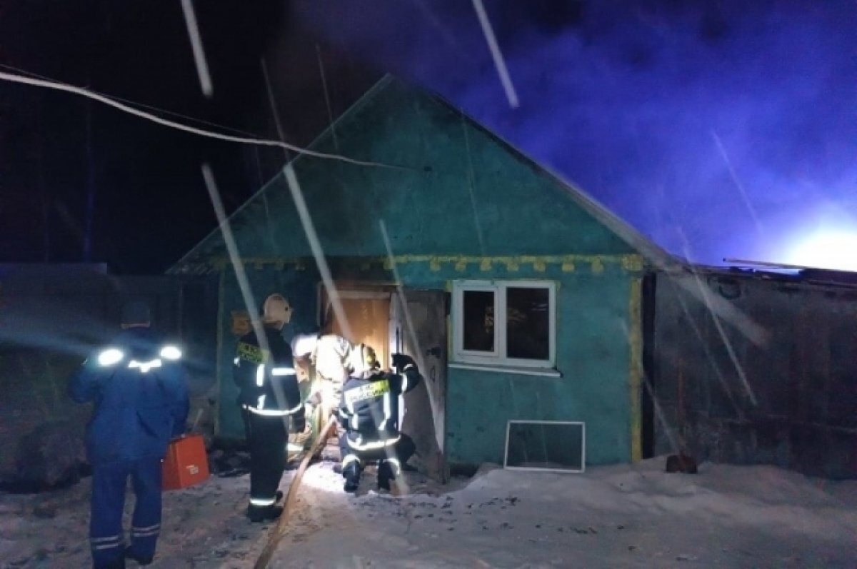    При пожаре в Узловском районе пострадал мужчина