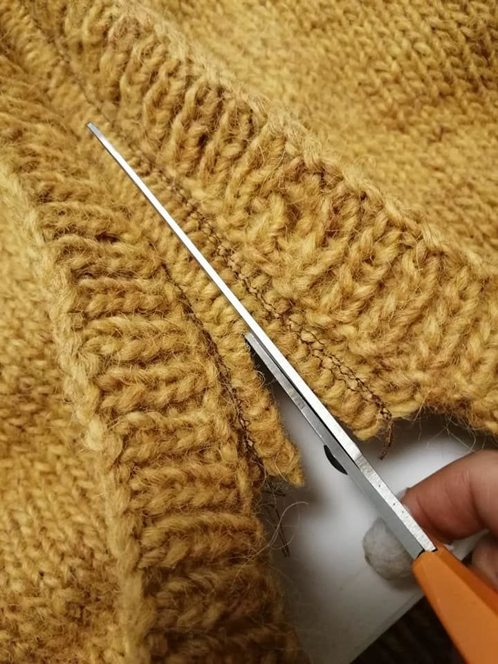 Как разрезать вязаную вещь. 2 способа
