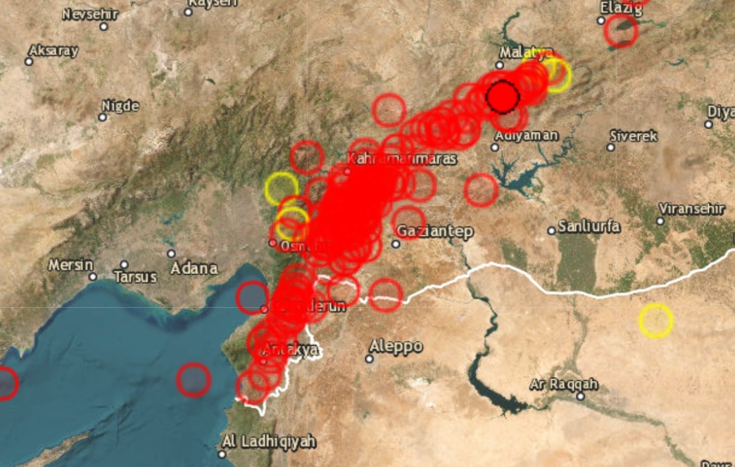 Каком городе турции произошло. Землетрясение в Турции 2023 на карте. Линия землетрясений в Турции и Сирии. Карта землетрясений в Турции и Сирии 2023. Зона землетрясения в Турции.