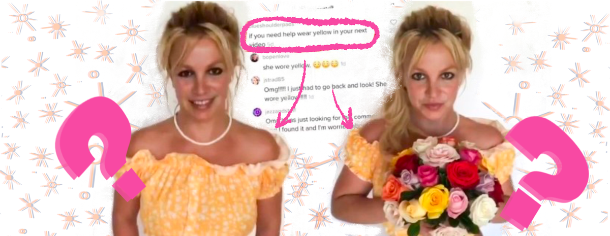 фрагменты скриншотов видео в официальном тиктоке Бритни 