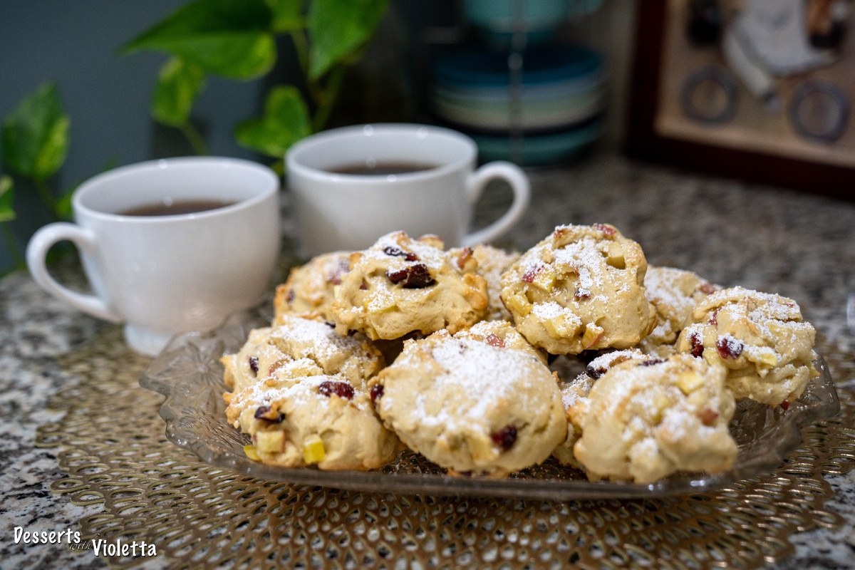 Печенье к Чаю с Яблоками, Клюквой и Цедрой Апельсина