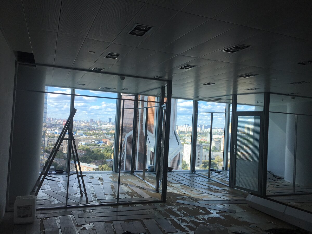 Монтаж офисных перегородок