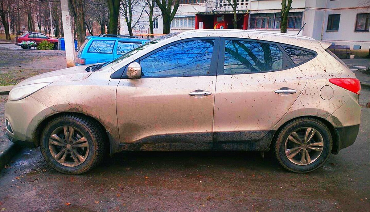 Типичная "осанка" на заднюю часть у iX35