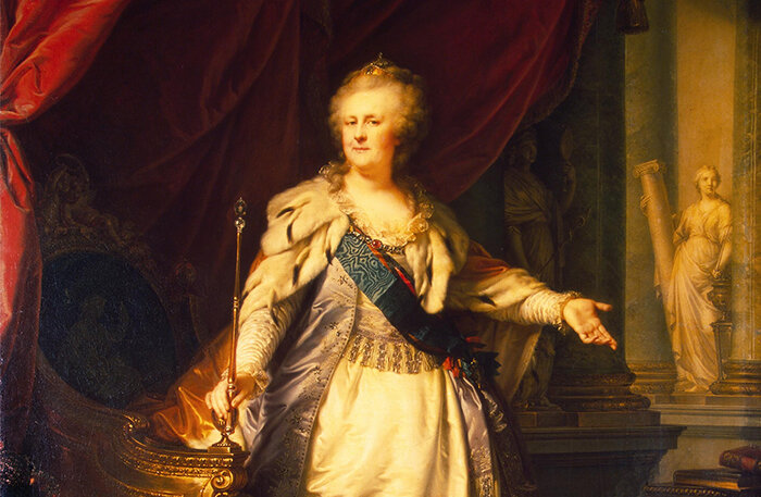 И. Лампи Старший. Портрет Екатерины Второй. Фрагмент