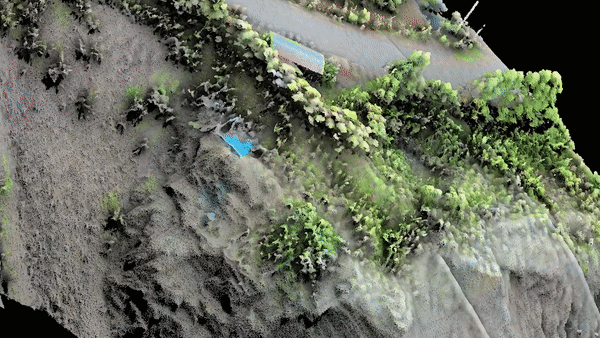 Отображение рельефа в полном цвете после съемки LiDAR’ом камеры Zenmuse L1 // Фото enterprise.dji.com