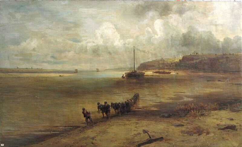 А. К. Саврасов "Бурлаки" (1870 г). Национальное культурное достояние. 