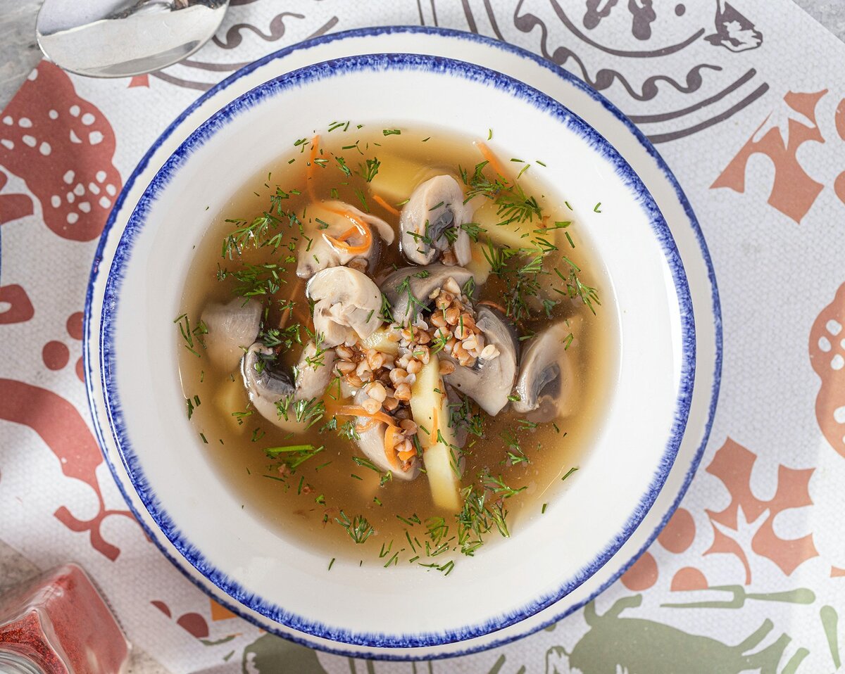    Грибной суп с гречкой