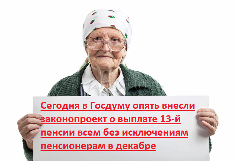 13 пенсия пенсионерам законопроект