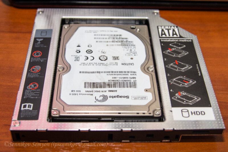 Как поставить жесткий диск вместо дисковода в ноутбуке 