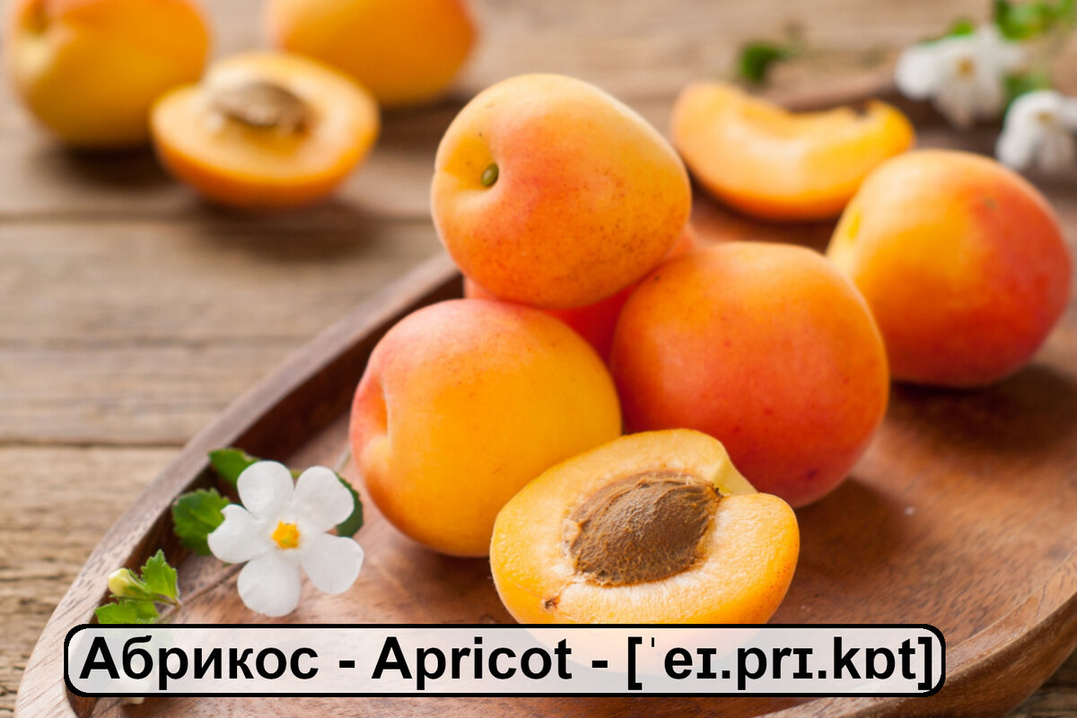 Фрукты на английском языке. Карточки для запоминания слов