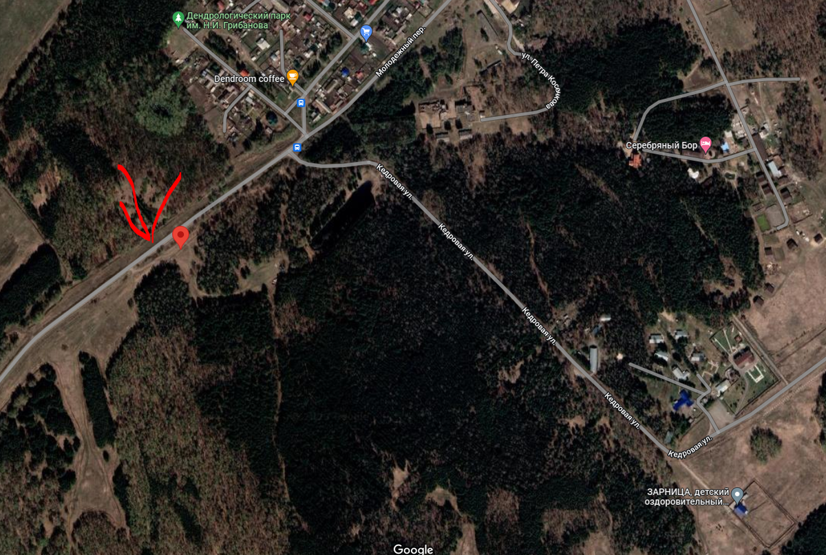 Фрагмент гугл карты