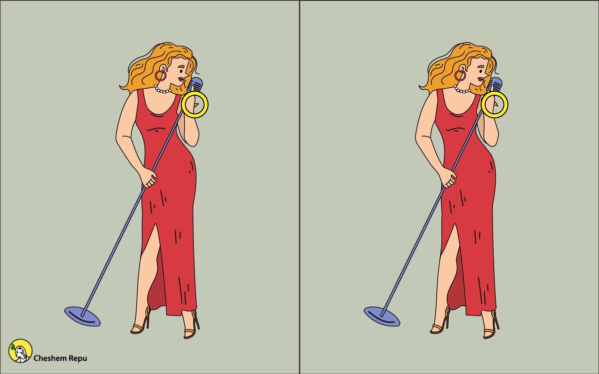 Локон волос направлен в другую сторону