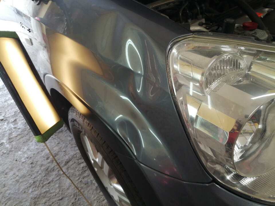 Хонда. Ремонт крыла без покраски. | Мастерская \"Безпокрас\" г. Москва | Дзен