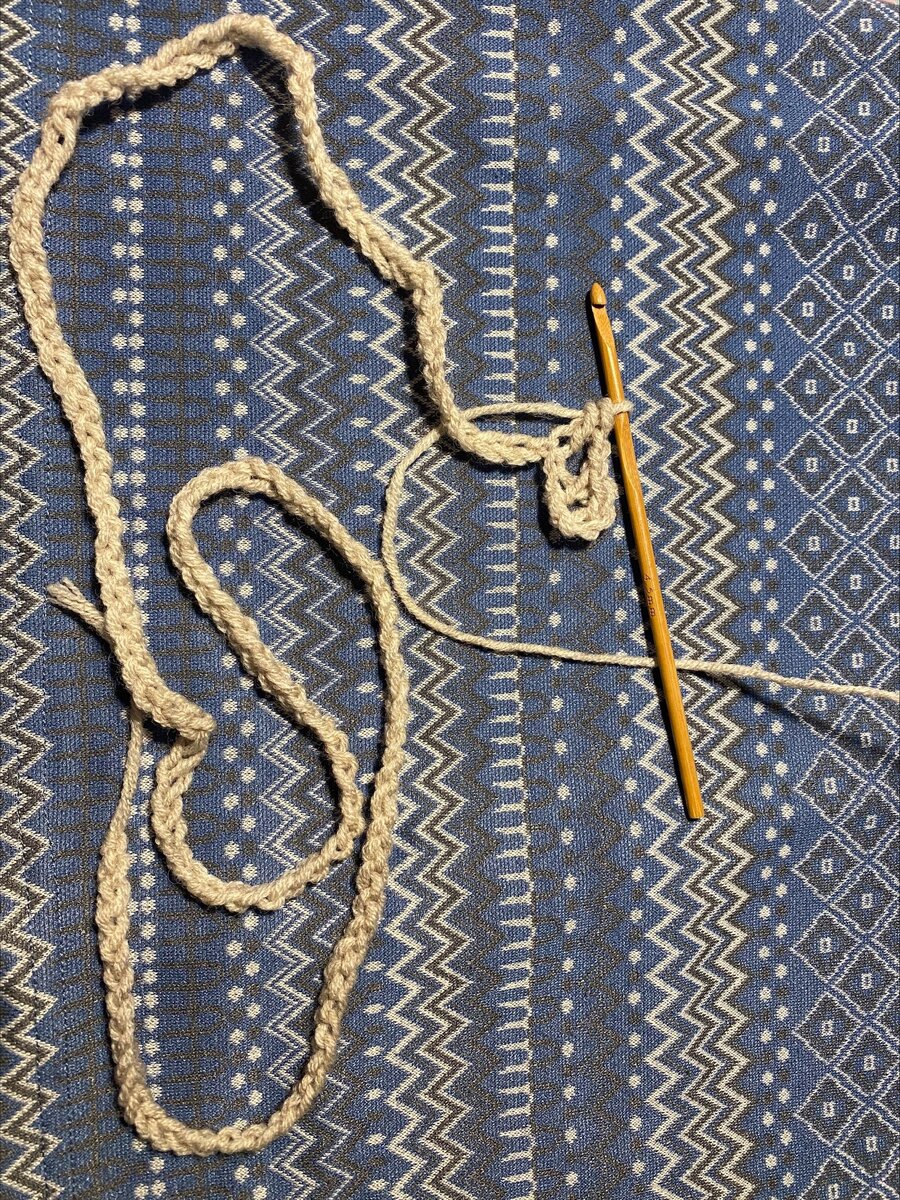 Первый ряд связанный мною выглядел так.