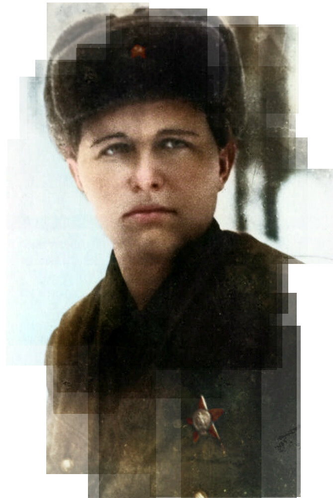 Зинаида Туснолобова — санитарка 849-го стрелкового полка (303-я стрелковая дивизия, 60-я армия, Воронежский фронт) рядовой. 1942 г. Источник: goskatalog.ru. Фотография использована в качестве иллюстрации.
