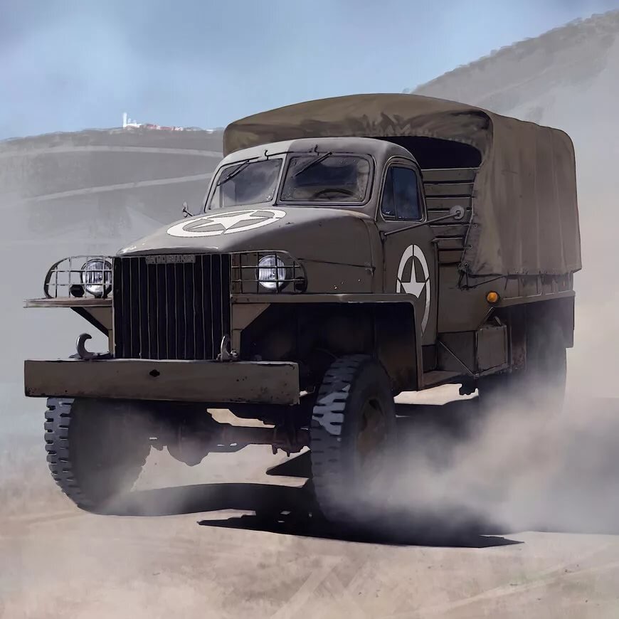 Сборная модель: 1:35 Автомобиль Studebaker US6 с фигурками советских водителей , 35510 ICM