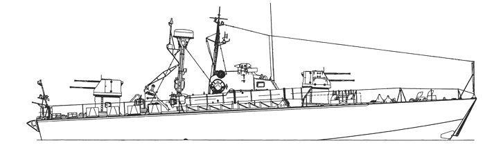 Торпедный катер проекта 183, схема внешнего вида